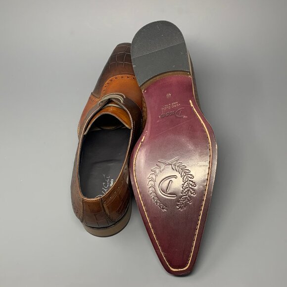 *NEW* DUCA ‘Valentano’ Italian Calfskin / Croco Embossed Print / Men’s 13 Derby - Picture 12 of 14